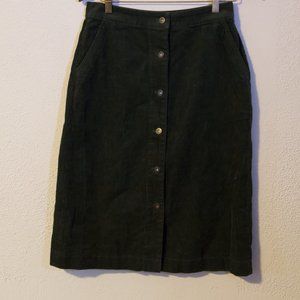 UNIQLO Green Corduroy skirt